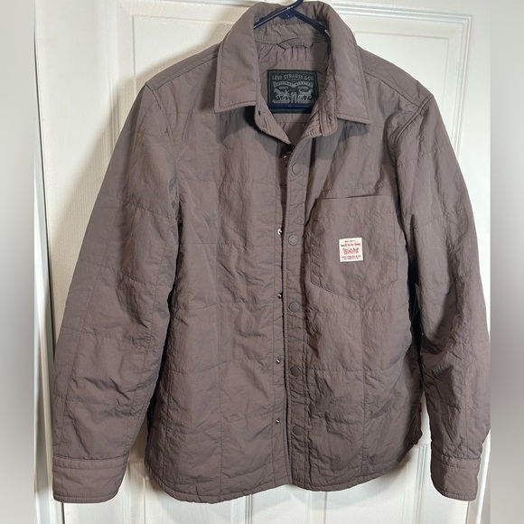 Levi's Jackets & Blazers - Levi's Men's Quilted Tan-Brown Lightweight Shirt Jacket